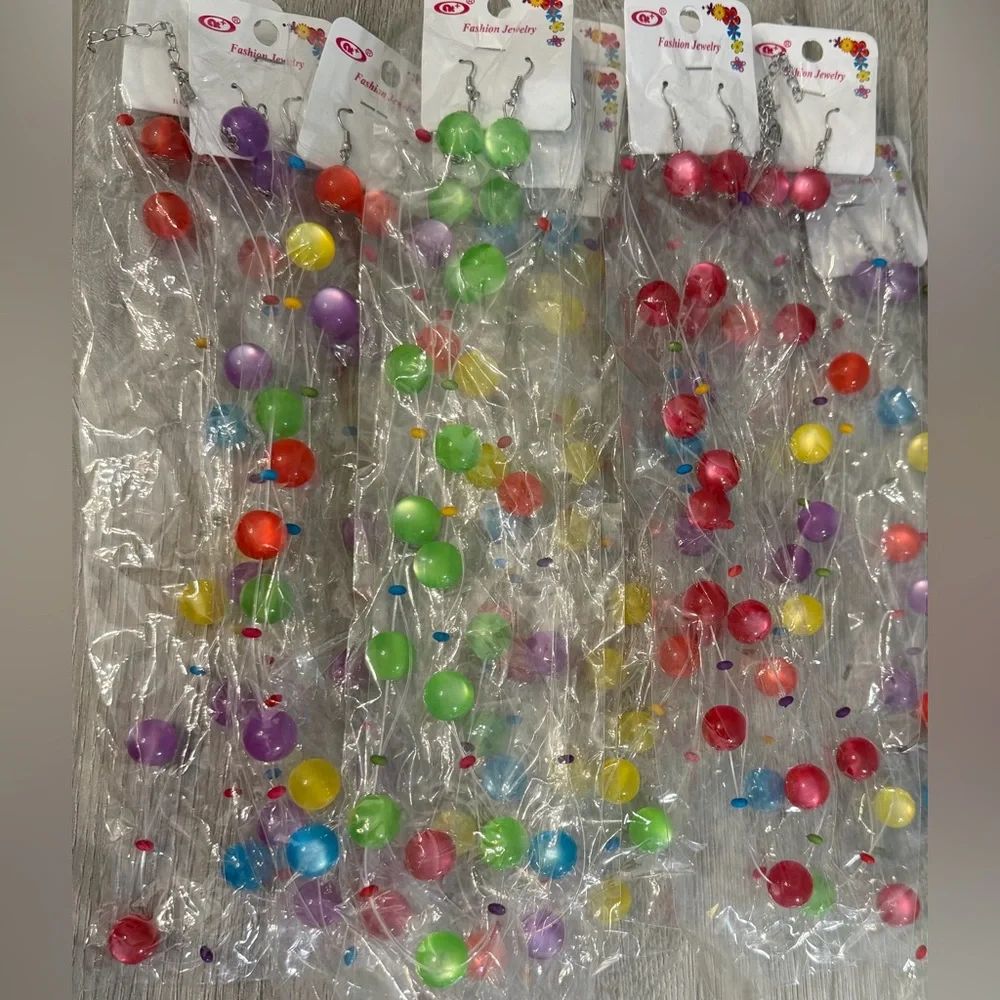 #767 Bundle of 11 Kids Necklace & Earring Sets 🎉 Brand New – Party Favor Jewelry
